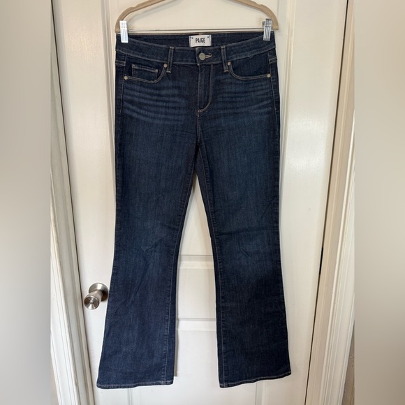 Paige Women’s Dark Denim Skyline Mid-Rise Bootcut Flare Jeans - Size 29 - Picture 1 of 9